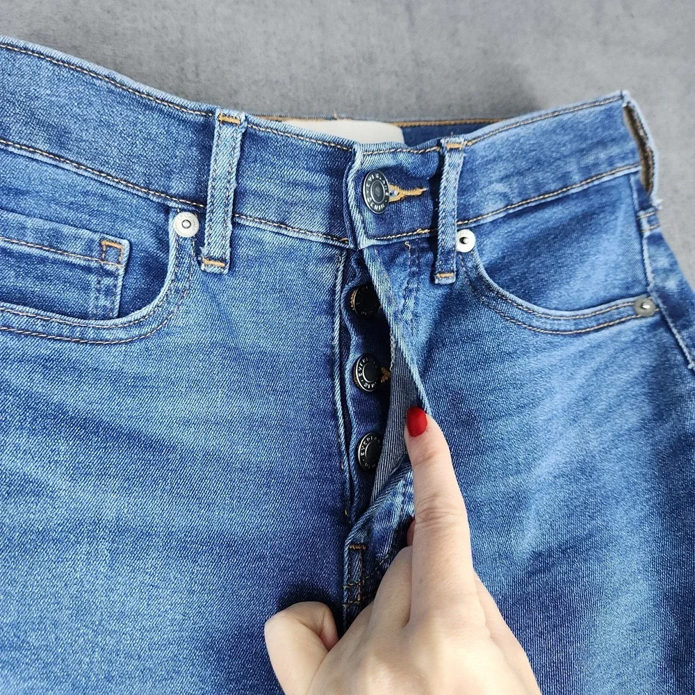 Everlane Jeans Womens Size 24 Ankle High Rise Slim Straight Cigarette Button Fly